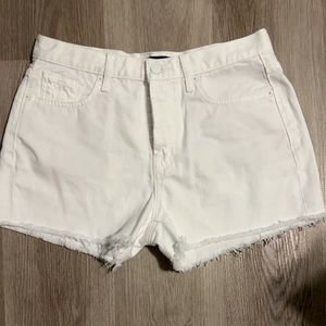 7 for All Mankind white denim shorts size 27